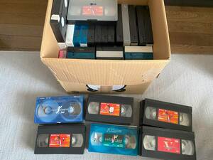 使用済みビデオテープ　1990年代後半から2000年代後半くらいまで使用した中の63本　VHSテープ