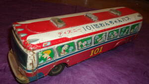 ディズニー ブリキのバス「ディズニー101匹わんちゃんバス 大きさ(長さ36×幅9.5×高さ10cm)」