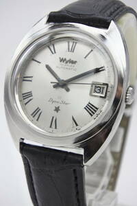 ☆☆☆スイス名門時計 ブランド Wyler 　Incaflex　 Dyna-Star 　25石 　赤色機械　高級品　 自動巻紳士腕時計 　逸品