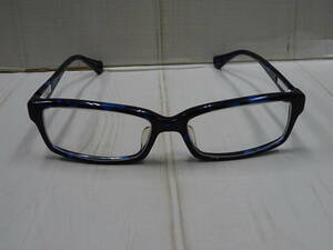 (え-H-334) CONVERS コンバース メガネフレーム JP-5004 54□16-136 ブラック/ブルー メガネ 眼鏡 中古品