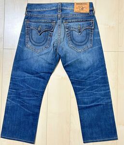 美品　USA製　TRUE RELIGION　トゥルーレリジョン　ワイド　デニムパンツ　ジーパン　ジーンズ　アメカジ　32サイズ　SEAT34