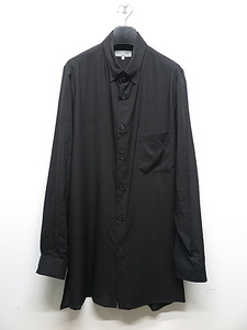 SALE30%OFF/Yohji Yamamoto・ヨウジヤマモト/CELLROSE LAWN A-SHIRT COLLAR TAB B/ブラック・3