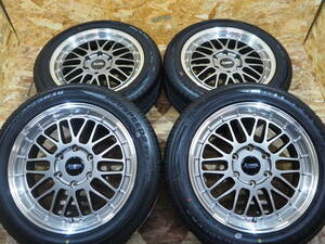 即納☆10㎜フェンダー装着車に推奨☆高級 シルバー メッシュ 深リム levanna 18inch7J+38 6H139 輸入ブランド 215/55R18 キャラバン NV350