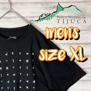 【US古着　送料無料】tijuca デザインTシャツ サイズXL ブラッ