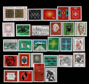 ドイツ 1969-71年 単品発行記念切手揃い