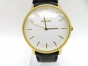 1円◆稼働◆ ニクソン A10582523 THEPORTER ホワイト クオーツ メンズ 腕時計 O613