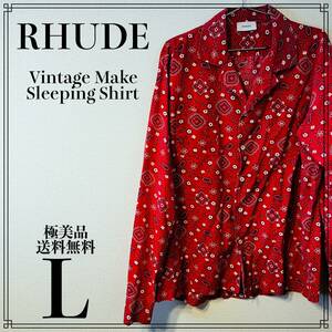 【極美品】RHUDE Vintage Make Sleeping Shirt Lサイズ ルード シャツ ペイズリー
