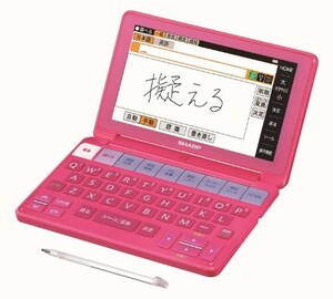 シャープ カラー電子辞書 音声対応/タイプライターキー配列 ピンク