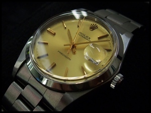 KW63■処分特価 ■美品 1971年 ROLEX OYSTER DATE Ref.6694 手巻 シャンペンゴールド