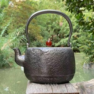 極上品★砂鉄 鉄壺 コーティングなし 手作り鉄 やかんを沸かす お茶の道具 1.5L