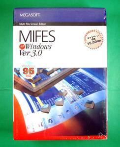 【3330】メガソフト MIFES for Windows95 3.0 CD版 新品 マイフェス Multi File Screen Editor マルチファイル スクリーンエディタ PC-98可