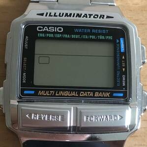 291-0384 CASIO カシオ MULTI LINGUAL DATA BANK データバンク メンズ レディース 腕時計 金属ベルト クオーツ DB-590 電池切れ 動作未確認