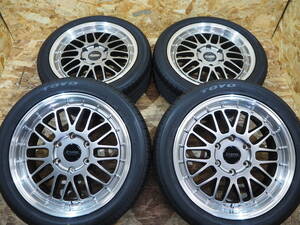 即納 対応☆10㎜フェンダー装着車に推奨☆高級 シルバー メッシュ 深リムlevanna 18inch 7J+38 6H139 TOYO SD7 225/45R18 キャラバン NV350