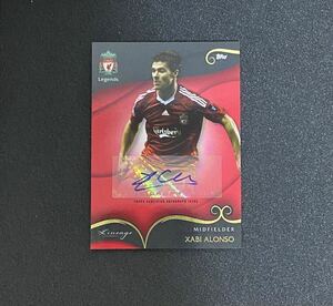 【5枚限定】【カラーマッチ】 シャビ アロンソ　Red Parallel Auto Topps Liverpool Lineage Soccer Xavi Alonso 直筆サイン 1円スタート