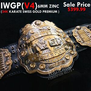 海外 送料込み 　高品質 IWGP (V4) プロレス　レスリング　チャンピオンベルト　 　レプリカ c