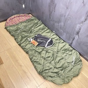 寝袋 展示品 KingCamp KS2024 FREESPACE 250 オリーブ 封筒型 シュラフ 長さ190+30cm 幅100cm キャンプ アウトドア 24029/20418