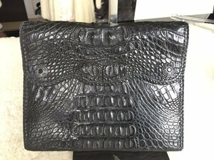 即決　Van Amburg Leathers ヴァンアンバーグ レザーズ 最高峰　クロコダイル　アリゲーター　手帳カバー☆ブラック