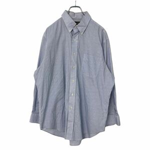 LAUREN RALPH LAUREN チェックシャツ XLサイズ ラルフローレン 長袖シャツ ボタンダウンシャツ ブルー 古着卸 アメリカ仕入 a503-5907