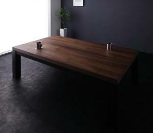 天然木ウォールナット材バイカラーデザイン継脚こたつテーブル Jerome ジェローム ウォールナットブラウン×ブラック
