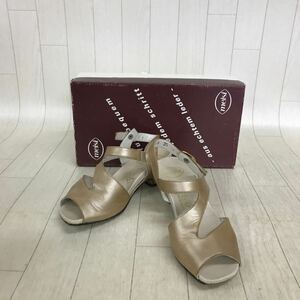 13517 箱有 meisi レディース サンダル ゴールド系 ドイツ製 サイズ 3 1/2（22.5cm位）婦人靴