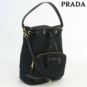 中古 プラダ ハンドバッグ レディース ブランド PRADA ロゴジャガード2WAYバッグ ナイロン 1BH038 UCW F0002 ブラック