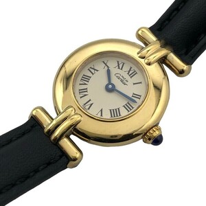 カルティエ Cartier マストコリゼ SM W1000653 アイボリー GP メッキ(GP) 腕時計 レディース 中古