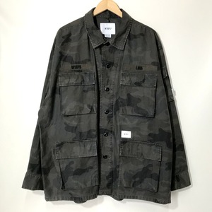 WTAPS JUNGLE LS 02 201WVDT-SHM03 ウォッシュ加工 ジャングルシャツ ミリタリー カモフラ 3 Lサイズ相当 ダブルタップス アウター A4304◆