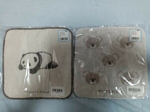 新品未使用　ジェラートピケ　パンダとコアラ　ハンドタオル　ハンカチ　２点セットです(^^)