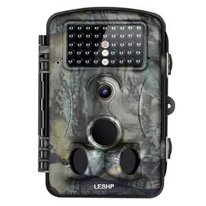 新品 LESHP 防犯カメラ トレイルカメラ 屋外カメラ 人感センサー 動き検知カメラ 1200万画素不可視赤外線ライト 120°検知範囲 IP66防水
