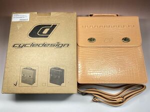 cycle design レザー クロコダイル バッグ 本革 013907 サイドバッグ キャリアバッグ パニア リアバッグ サイクルデザイン 0429M2404/80