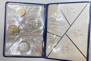 S【4D154】韓国硬貨 韓国 KOREAN COINS コイン 海外銭 手帳型 コインケース ウォン 166ウォン 旅行 WON ５枚入り コレクション マニア 