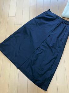 美品　レキップ　タフタ　巻きスカート　黒　38