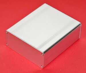 アルミサッシケース 88×38×100mm シルバー パネルが取り外せるため穴あけ加工しやすい 銀色 DIY 電子工作