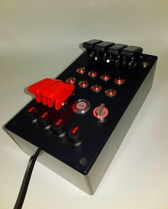 【購入代行】シムレーシング USB ボタンボックス ２９機能 赤照明縦型 ステッカー付き