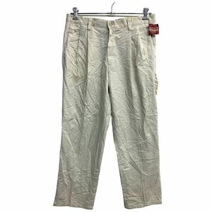 DOCKERS チノパン W34 ドッカーズ タックパンツ クラシックフィット オフホワイト コットン 古着卸 アメリカ仕入 2404-691