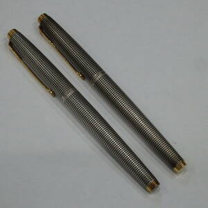 1円スタート激レア PARKER パーカー STERLING SILVER スターリングシルバー ペン先 14K 585 万年筆 2点セット まとめ 30597 11-2