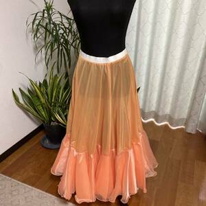 sekine ダンス衣装　ペチコート　スカート　オレンジ