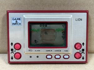 【た-5-12】60 Nintendo 任天堂 ゲームウォッチ GAME&WATCH 1981年 LION LN-08 動作するがジャンク扱い