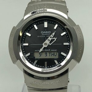 3386 /♪ CASIO カシオ G-SHOCK ジーショック AWM-500D-1AJF 腕時計 ソーラー式 電波時計 アナデジ フルメタル メンズ シルバー【0425】