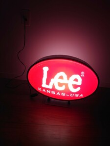 ☆ Lee ネオン 看板 店舗 ガレージ ジーンズ LEE ショップ インテリア 昭和 レトロ ビンテージ アンティーク LEVI