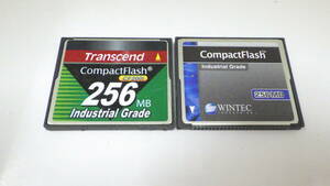 新入荷　Transcend　WINTEC　工業用コンパクトフラッシュ　Industrial　256MB　2枚セット　中古動作品