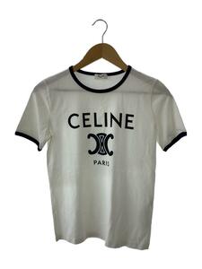 CELINE◆Tシャツ/XS/コットン/WHT/2X872671Q/トリオンフロゴ