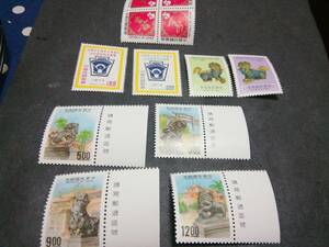 台湾、1970代以降記念特殊切手：額面約300台湾ドル分＝各種39枚、未使用ヒンジ無し、