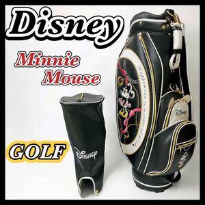 Disney ディズニー ミニーちゃん マウス キャディバッグ ゴルフ レディース　かわいい GOLF 黒