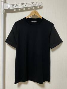 美品☆[Neil Barett] Loose fit 袖切替 ストレッチカットソー 半袖Tシャツ S ブラック ニールバレット