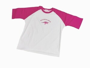 【新品】KENTROSAURUS 恐竜 レディース Tシャツ 半袖【FREE】【M】◆ケントロサウルス 刺繍 女性 WEGO