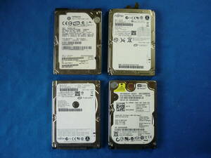 2.5インチ 内蔵HDD (SATA) 　120GBX4 ■FUJITSUX2/WD/HITACHI■　合計4台セット 　正常/現状品