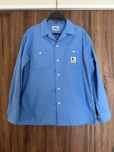 キャリー　ワークシャツ Mサイズ　ブルー　長袖シャツ SHIRT CALEE