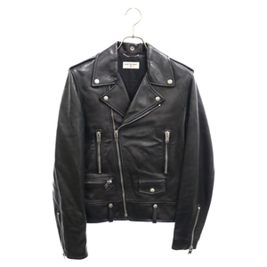 SAINT LAURENT PARIS サンローランパリ 13SS エディ期 L01 クラシックモーターサイクルライダースレザージャケット ブラック 313504 Y5HAD