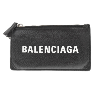 BALENCIAGA バレンシアガ CASH キャッシュ コインカードケース キーリング ストラップ 型押し 594548